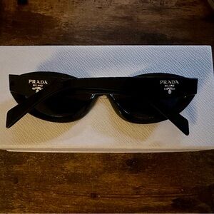 Prada Black Oval Sunglasses